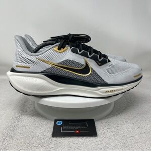Nike Air Zoom Pegasus 41 Gray Black Gold Running Shoes Men’s Size 11 HQ3220-100